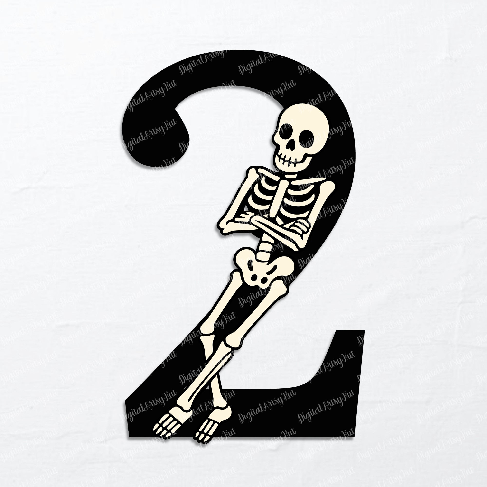 Halloween Skeleton Numbers — Number 2